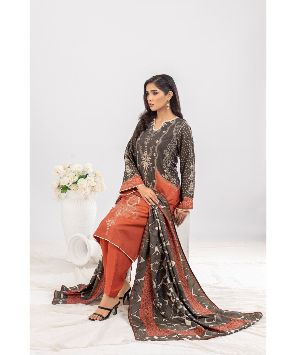 Gul Ahmed 3 Piece Printed Chambray Stitched Suit WNS-32270 B