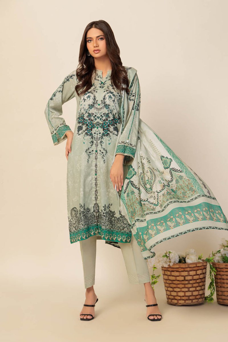 Ready To Wear Bonanza 3 Piece Digital Printed Lawn Suit - 2S24P3P140-Green