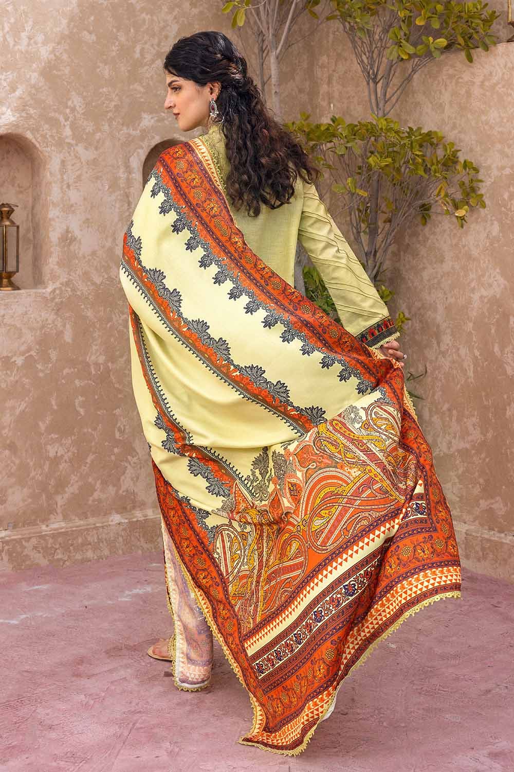 Gul Ahmed 3PC Embroidered Khaddar Unstitched Suit with Digital Printed Pashmina Shawl AP-32037