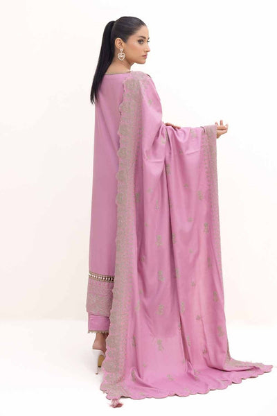 Gul Ahmed 3 Piece Unstitched Embroidered Acrylic Suit with Embroidered Acrylic Dupatta AP-42008