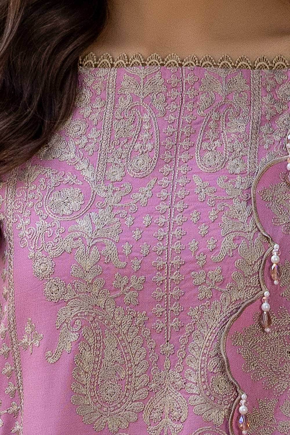 Gul Ahmed 3 Piece Unstitched Embroidered Acrylic Suit with Embroidered Acrylic Dupatta AP-42008