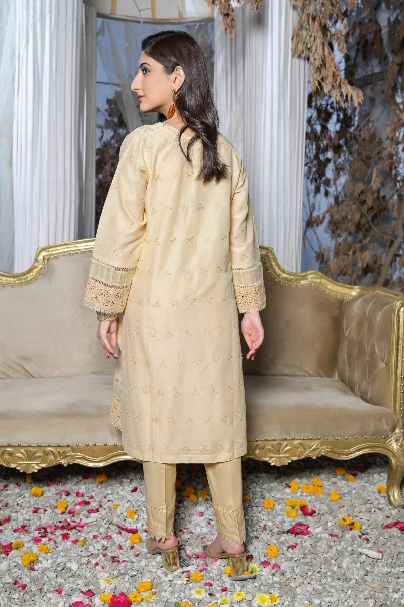 Tawakkal Fabrics 1 Piece Stitched Fancy Schiffli Embroidered Kurti ASK-06