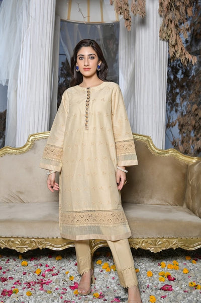 Tawakkal Fabrics 1 Piece Stitched Fancy Schiffli Embroidered Kurti ASK-07
