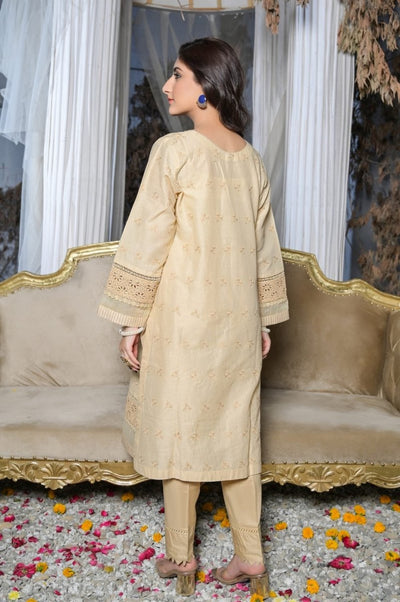 Tawakkal Fabrics 1 Piece Stitched Fancy Schiffli Embroidered Kurti ASK-07