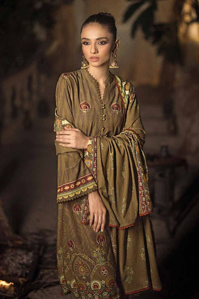 Gul Ahmed 3PC Embroidered Digital Printed Karandi Stitched Suit AY-32005
