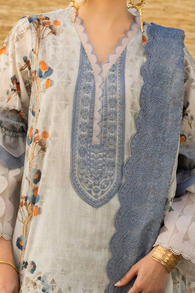 Gul Ahmed 3 Piece Unstitched Embroidered Printed Lawn Suit with Embroidered Printed Chiffon Dupatta BCT-52014