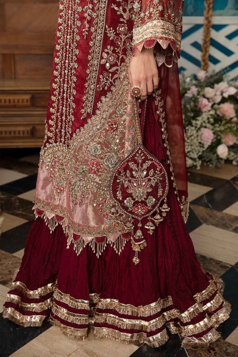 Maria. B 03 Piece Unstitched Embroidered Organza Suit - BD-2807