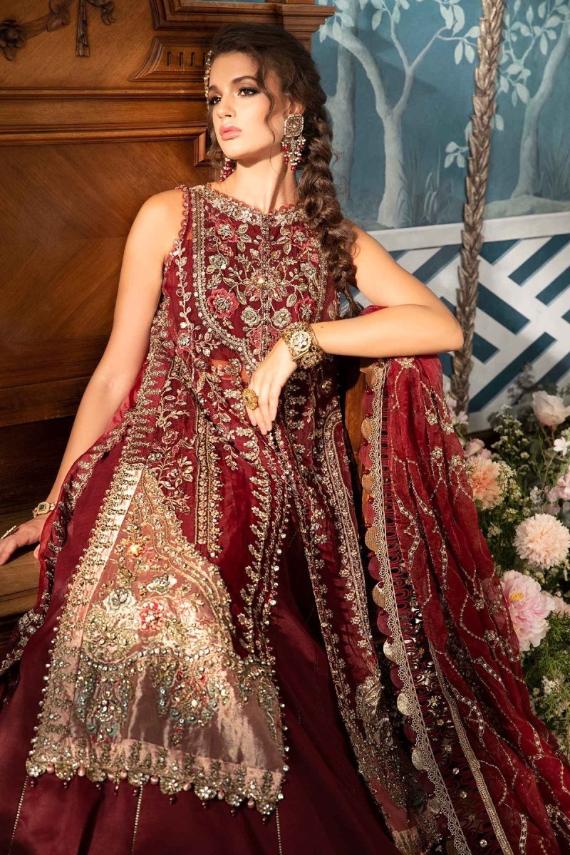 Maria. B 03 Piece Unstitched Embroidered Organza Suit - BD-2807
