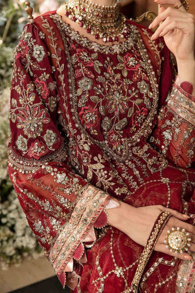 Maria. B 03 Piece Unstitched Embroidered Organza Suit - BD-2807