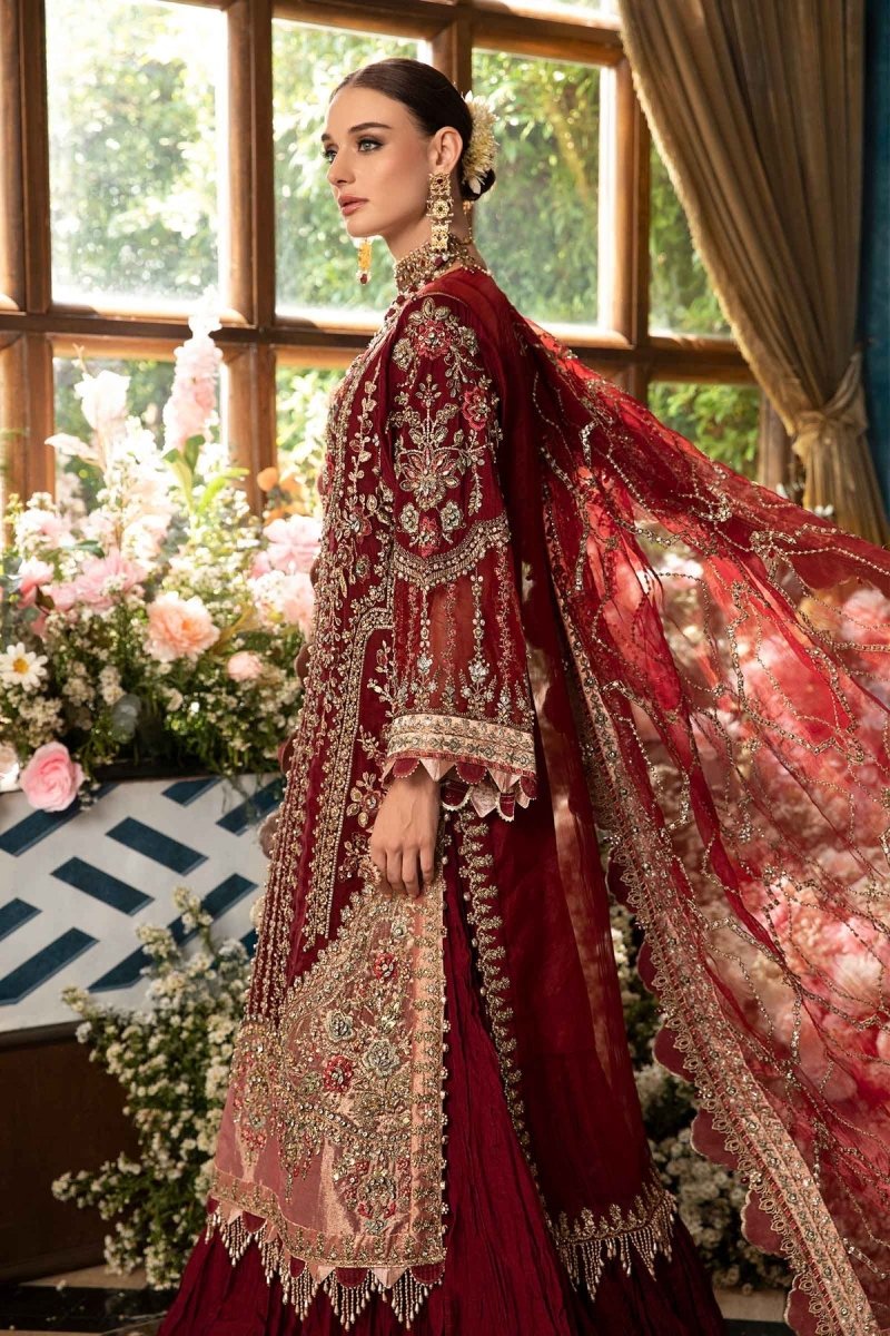 Maria. B 03 Piece Unstitched Embroidered Organza Suit - BD-2807