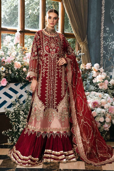 Maria. B 03 Piece Unstitched Embroidered Organza Suit - BD-2807