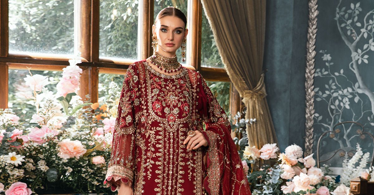 Maria. B 03 Piece Unstitched Embroidered Organza Suit - BD-2807