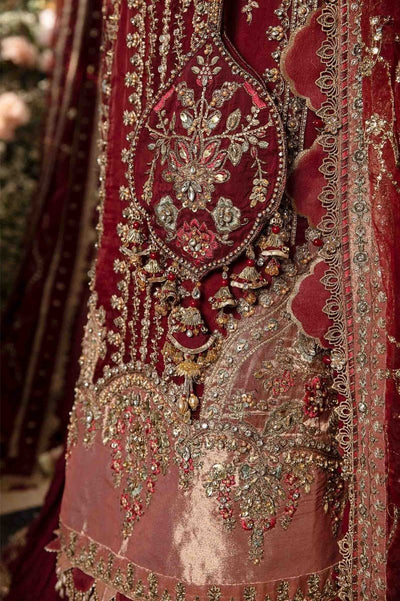 Maria. B 03 Piece Unstitched Embroidered Organza Suit - BD-2807