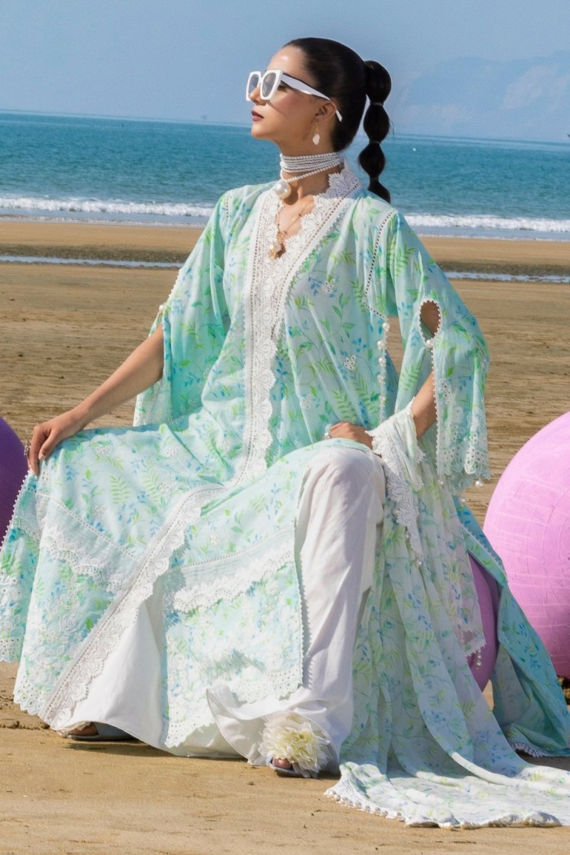 Gul Ahmed 3 Piece Unstitched Embroidered Lawn Suit with Printed Chiffon Dupatta BM-42033