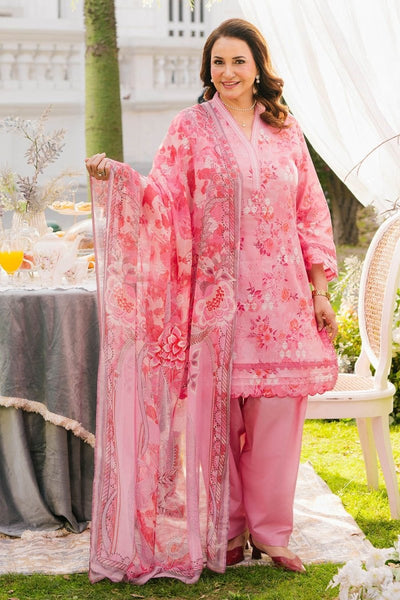 Gul Ahmed 3 Piece Unstitched Printed Lawn Suit with Printed Chiffon Dupatta BM-52028