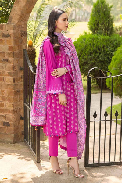 Gul Ahmed 3PC Embroidered Cambric Unstitched Suit with Printed Burnout Dupatta BN-32002