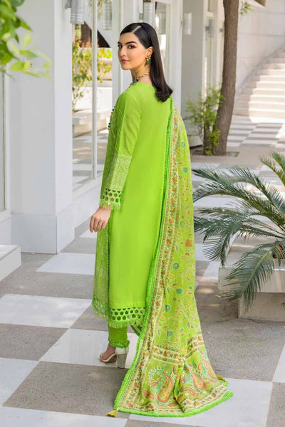 Gul Ahmed 3PC Embroidered Cambric Unstitched Suit with Printed Burnout Dupatta BN-32003