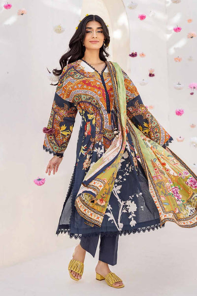 Gul Ahmed 3PC Printed Cambric Unstitched Suit with Lawn Dupatta CBN-32016