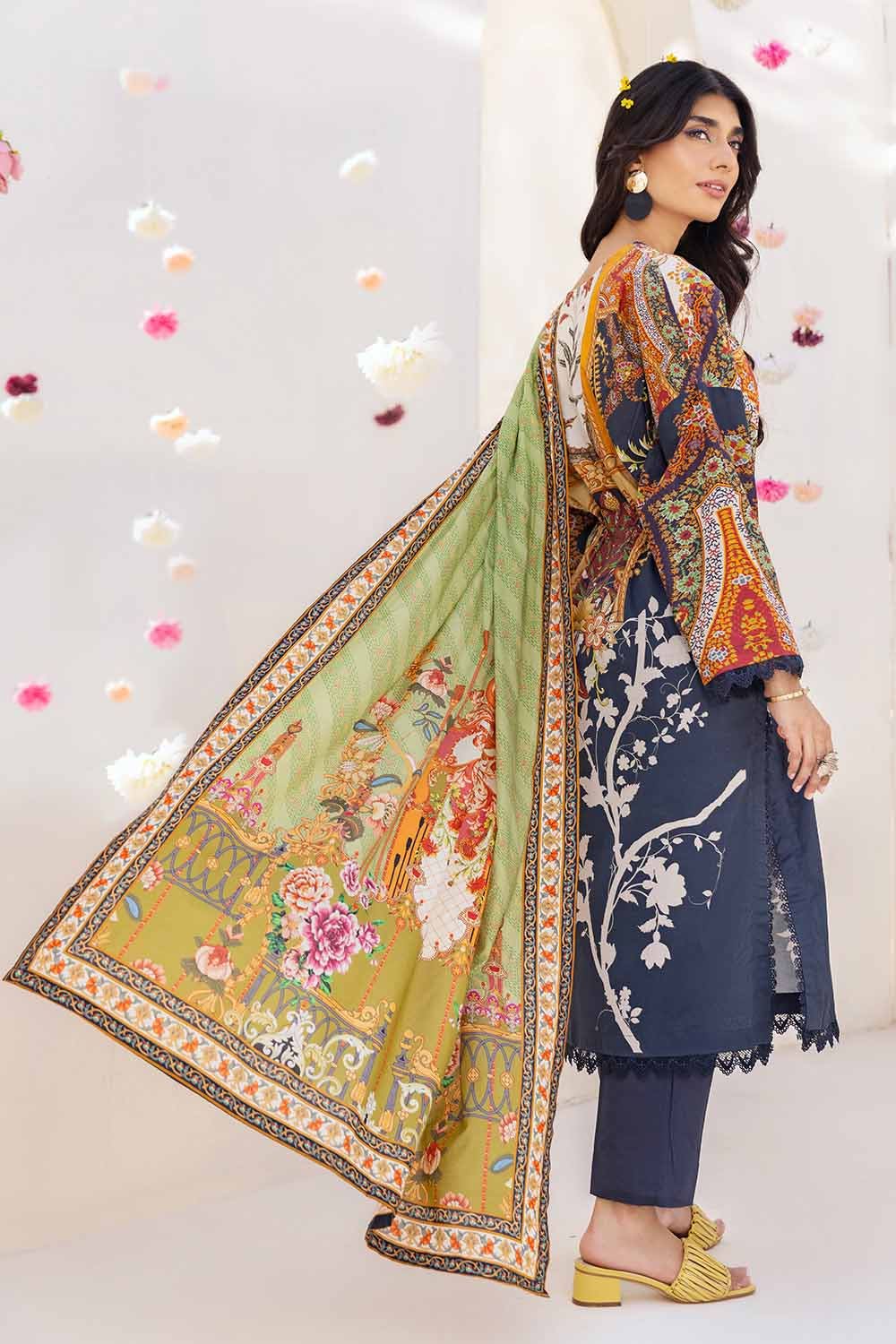 Gul Ahmed 3PC Printed Cambric Unstitched Suit with Lawn Dupatta CBN-32016