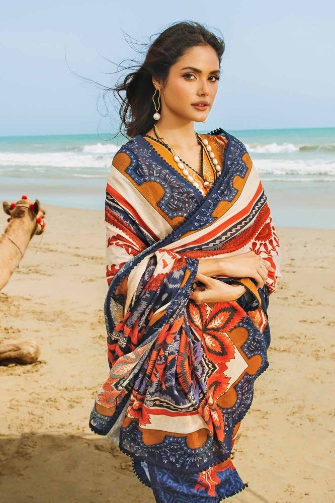 Gul Ahmed 3PC Stitched Digital Printed Corduroy Suit CD-32008