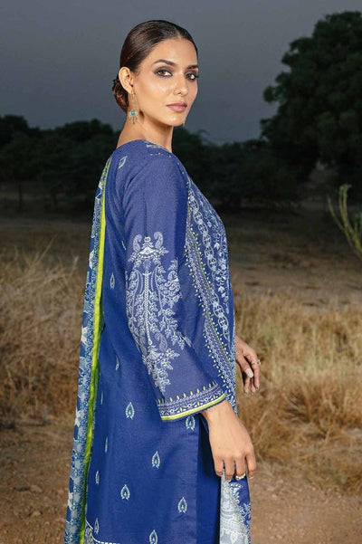 Gul Ahmed 3PC Stitched Digital Printed Embroidered Corduroy Suit CD-32009