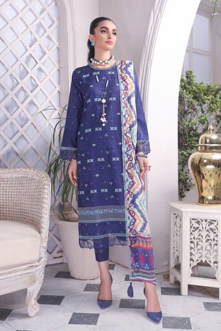 Lakhany 03 Piece Unstitched Embroidered Lawn Suit - CEC-5484