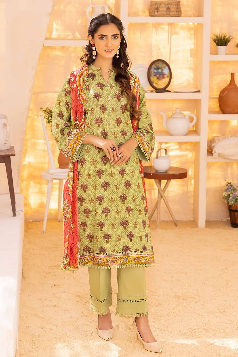 Gul Ahmed 3PC Printed Lawn Unstitched Suit CL-32364 B