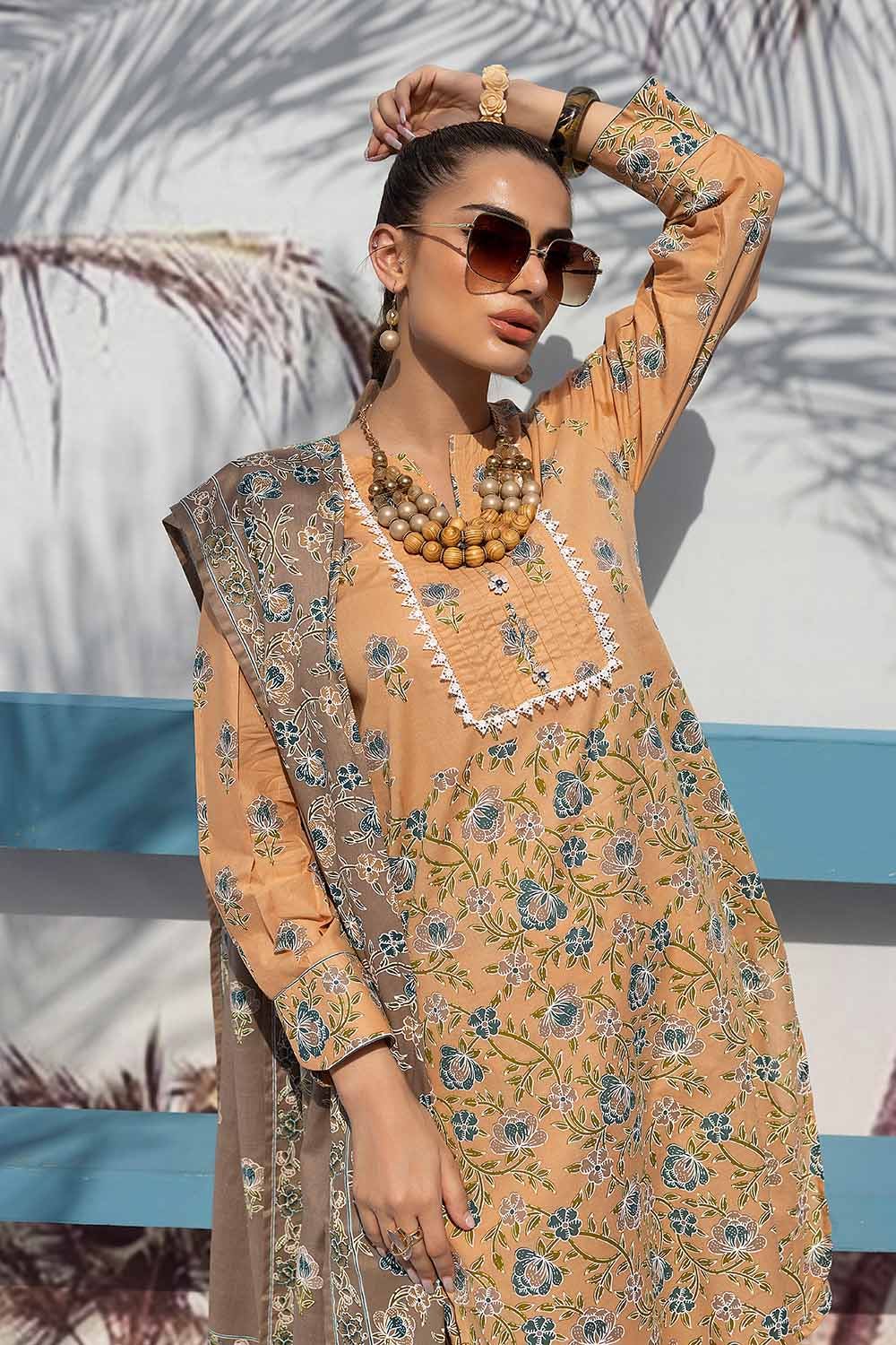 Gul Ahmed 3PC Lacquer Printed Lawn Unstitched Suit CL-32461 B