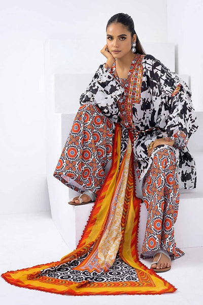 Gul Ahmed 3PC Printed Lawn Unstitched Suit CL-32475