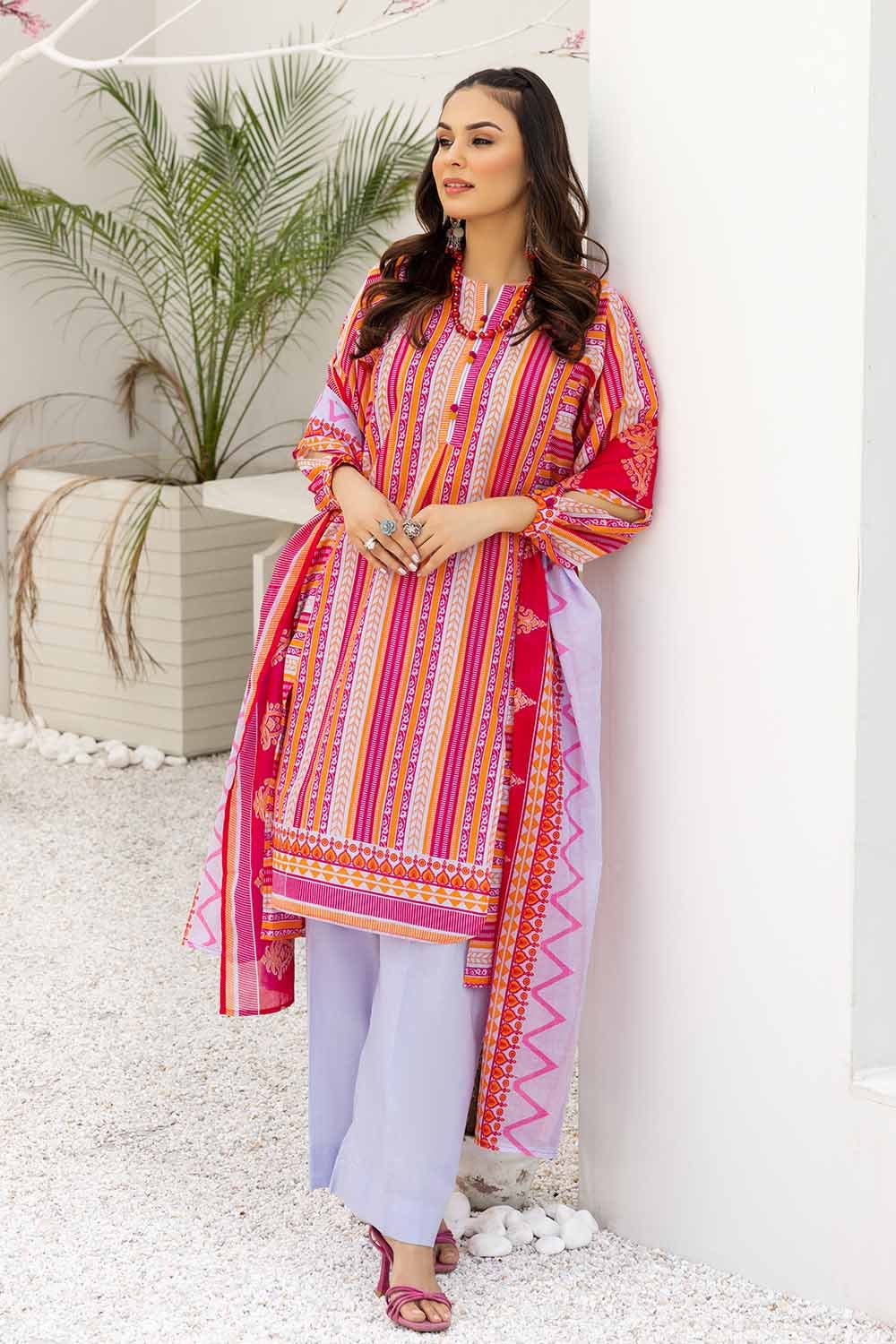 Gul Ahmed 3PC Printed Lawn Unstitched Suit CL-32585 A