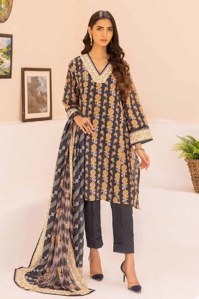 Gul Ahmed 3PC Printed Lawn Unstitched Suit CL-32586 A