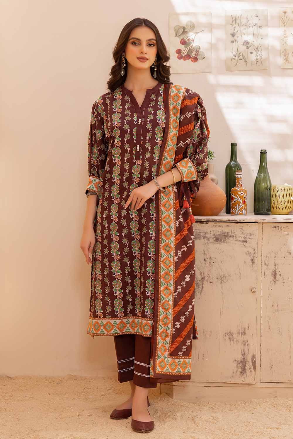 Gul Ahmed 3PC Printed Lawn Unstitched Suit CL-32586 B