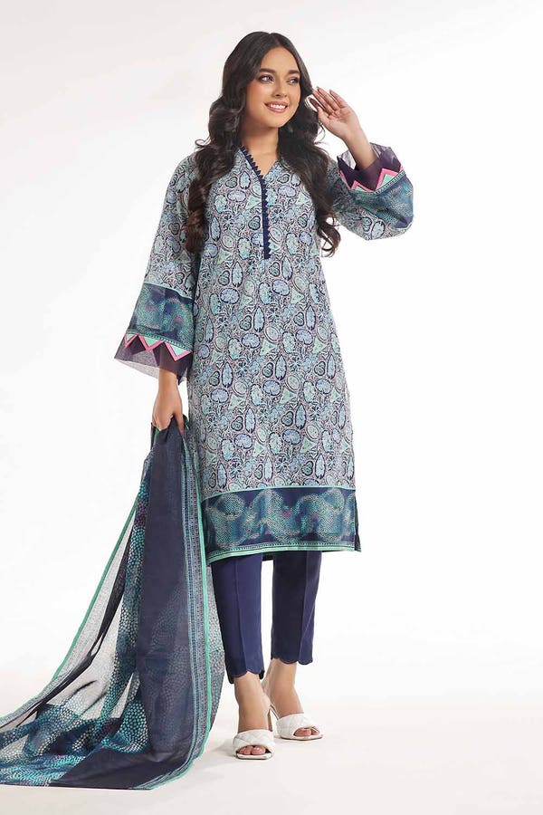 Gul Ahmed 3PC Unstitched Printed Lawn Suit CL-42248
