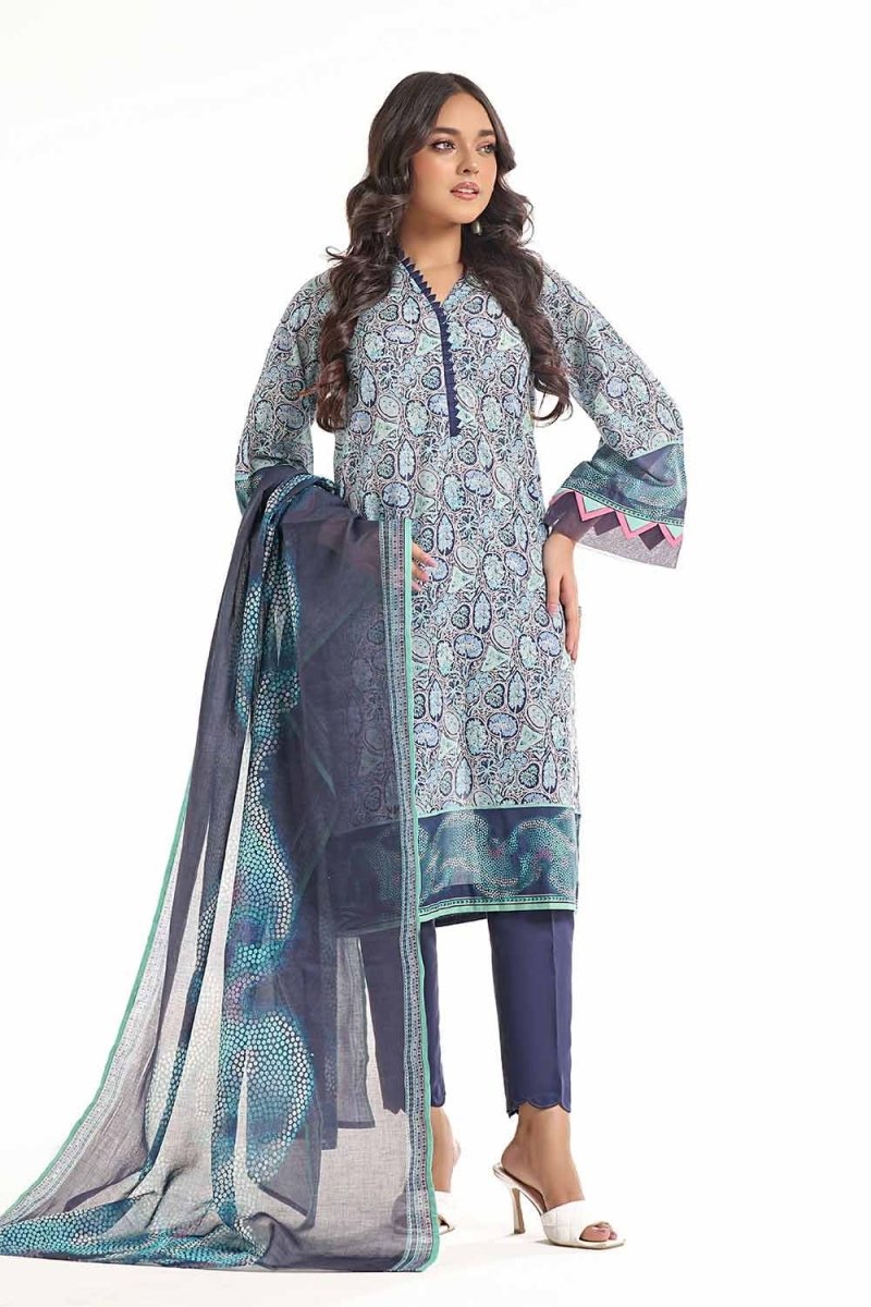 Gul Ahmed 3PC Unstitched Printed Lawn Suit CL-42248