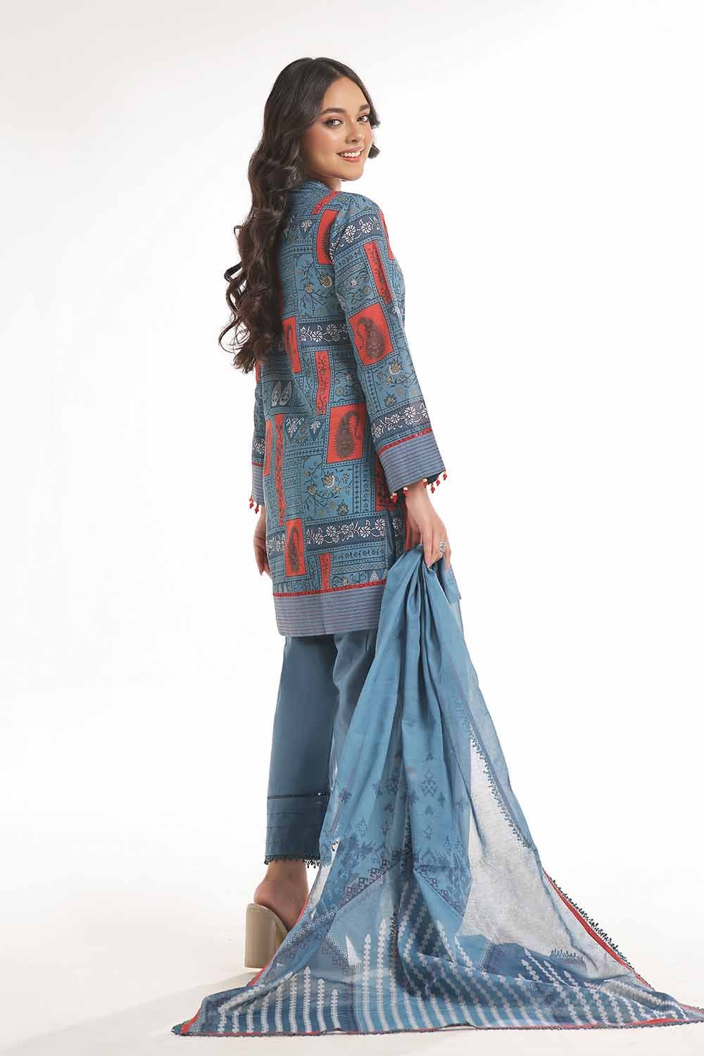 Gul Ahmed 3PC Unstitched Printed Lawn Suit CL-42249