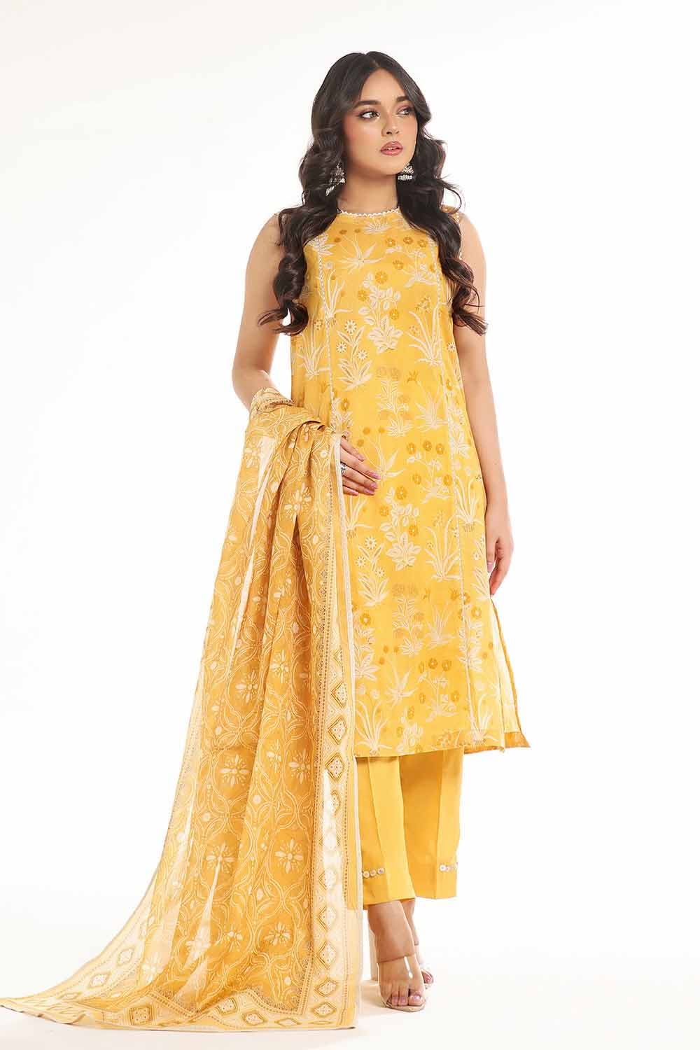 Gul Ahmed 3PC Unstitched Printed Lawn Suit CL-42250