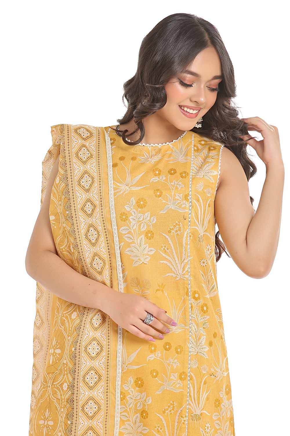 Gul Ahmed 3PC Unstitched Printed Lawn Suit CL-42250