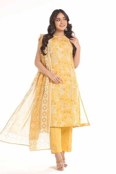 Gul Ahmed 3PC Unstitched Printed Lawn Suit CL-42250