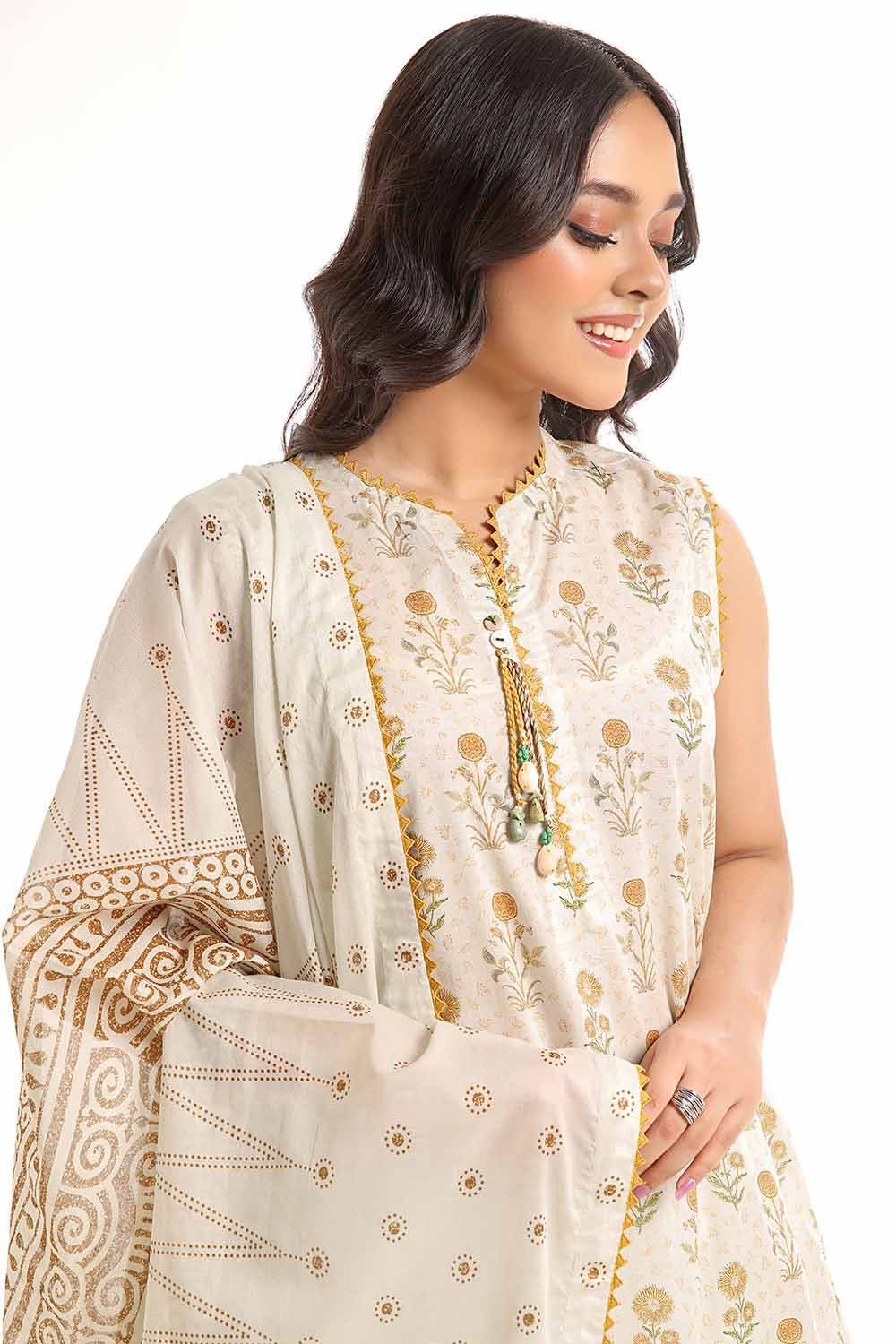 Gul Ahmed 3PC Unstitched Printed Lawn Suit CL-42251