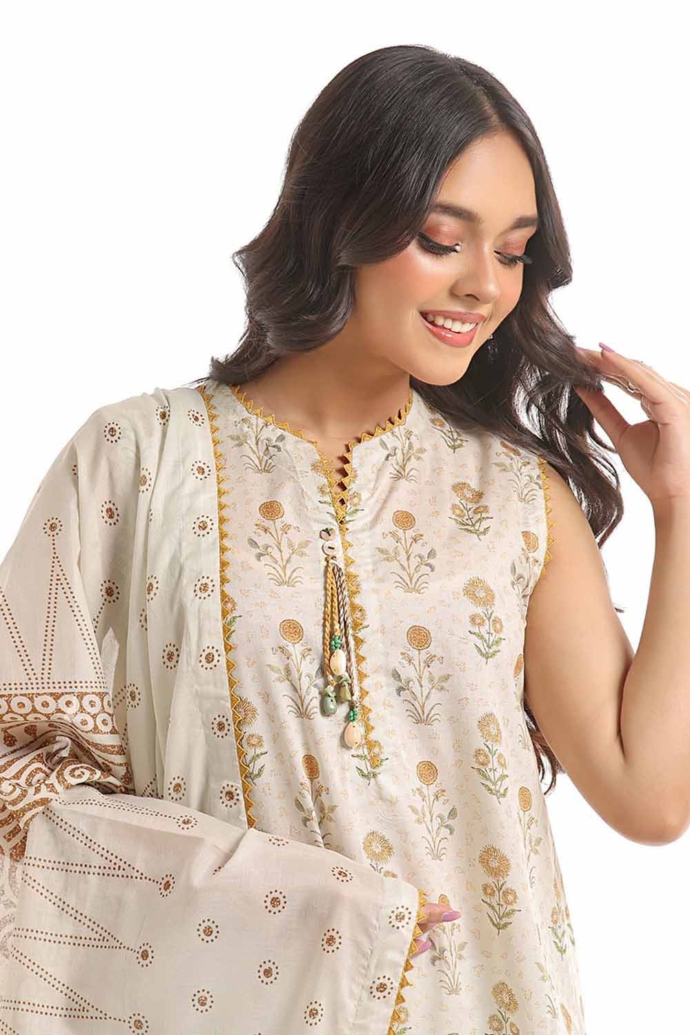 Gul Ahmed 3PC Unstitched Printed Lawn Suit CL-42251