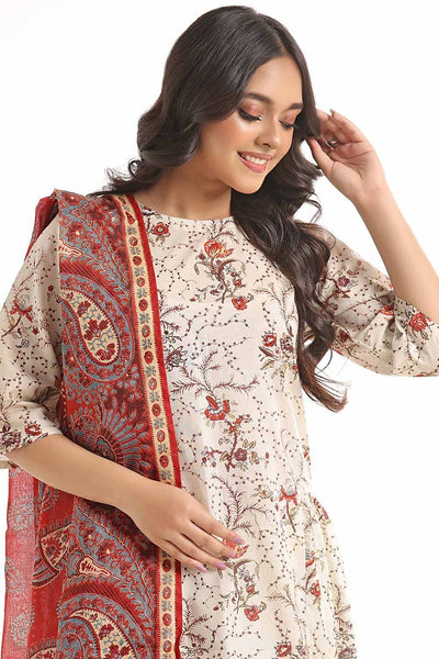 Gul Ahmed 3PC Unstitched Printed Lawn Suit CL-42252