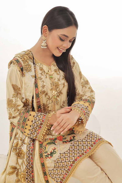 Gul Ahmed 3PC Unstitched Printed Lawn Suit CL-42254