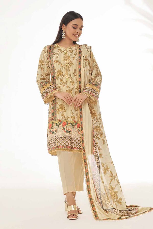 Gul Ahmed 3PC Unstitched Printed Lawn Suit CL-42254