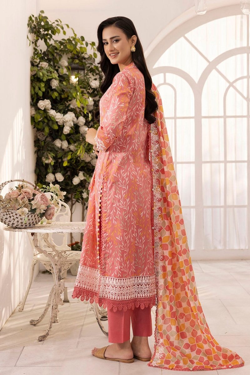 Gul Ahmed 3 Piece Unstitched Embroidered Printed Lawn Suit CL-52001