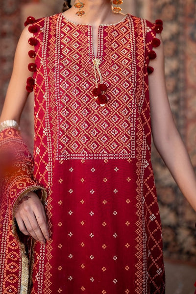 Gul Ahmed 3 Piece Unstitched Lacquer Printed Lawn Suit CL-52138 B