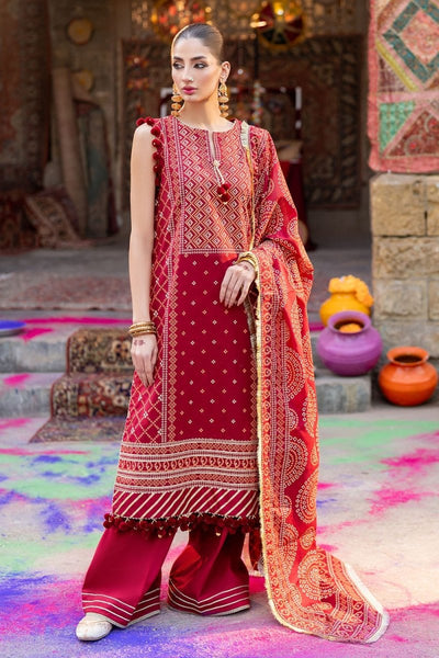 Gul Ahmed 3 Piece Unstitched Lacquer Printed Lawn Suit CL-52138 B