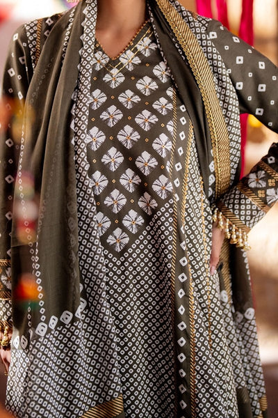 Gul Ahmed 3 Piece Unstitched Gold Printed Lawn Suit CL-52401 B