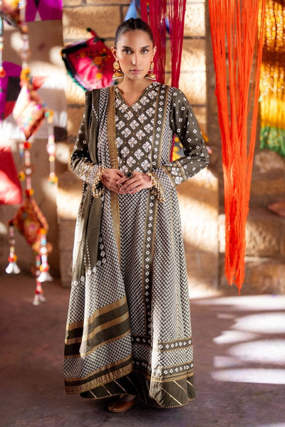 Gul Ahmed 3 Piece Unstitched Gold Printed Lawn Suit CL-52401 B