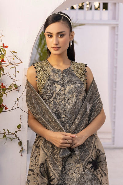 Gul Ahmed 3 Piece Unstitched Embroidered Printed Lawn Suit with Printed Lawn Dupatta CL-52431