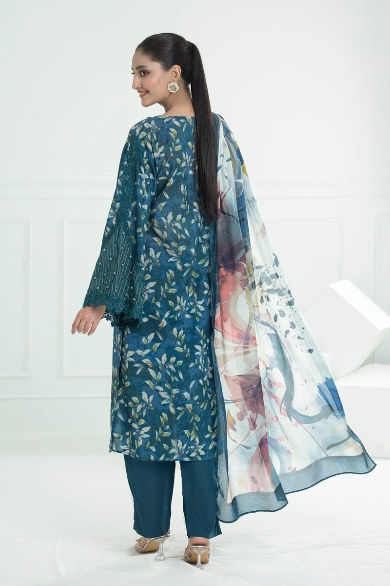 Gul Ahmed 3 Piece Unstitched Printed Lawn Suit CL-52435